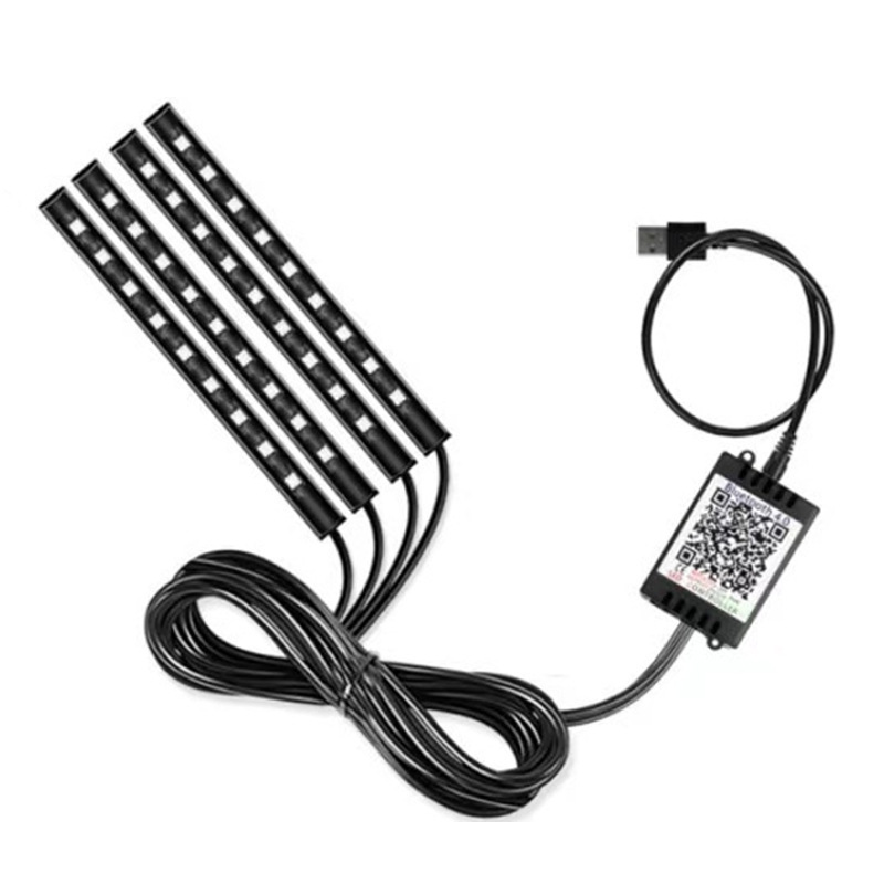 48 72LED un remolque cuatro mangueras de silicona luces de atmósfera de automóviles luces de atmósfera de pies interiores