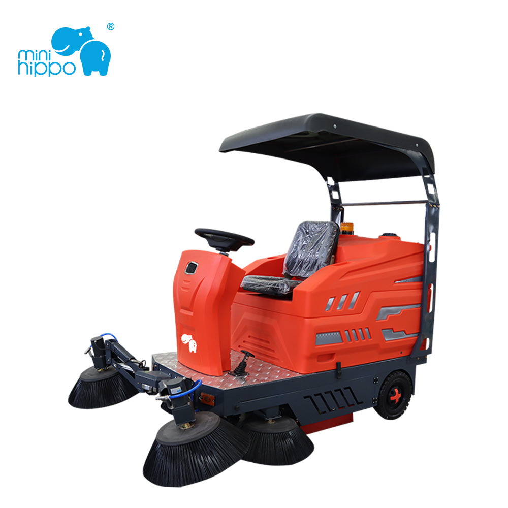 小河马驾驶式扫地车新能源电动垃圾清扫车小型道路环卫工业扫地机