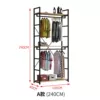Double layer 100*40*240-light walnut black frame