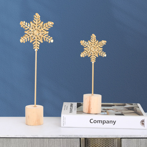 Nordic style creative metal snowflake decoration home decor TV stand bedroom desk craft small ornament
