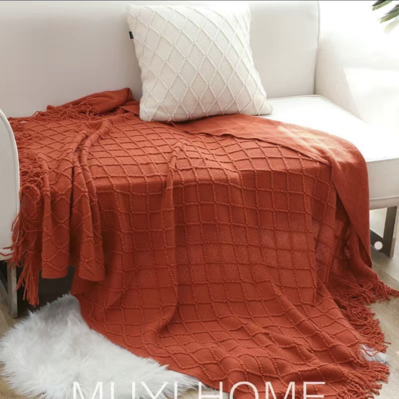 Bandera de cama cama manta de cola de cama lujoso retro simple toallas de cubierta de cama decoración de red jacquard bordilla