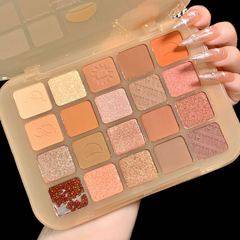 The new Xiaohongshu recommends chestnut 20-color eye shadow palette glitter matte pearlescent milk tea earth color daily affordable for students