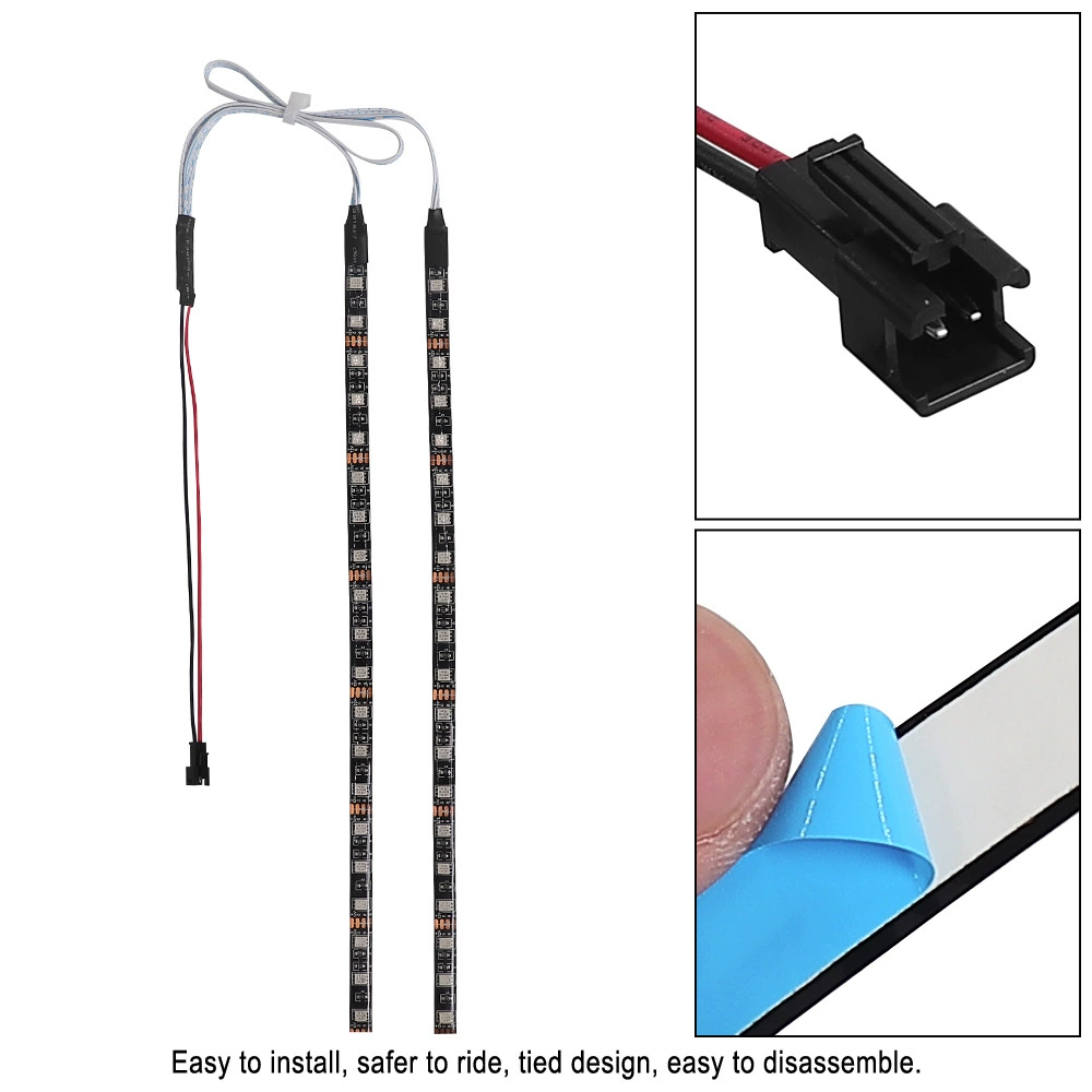 Suitable for KUGOO M4 M4 pro multicolor light strip banner warning light left and right color lights decorative light