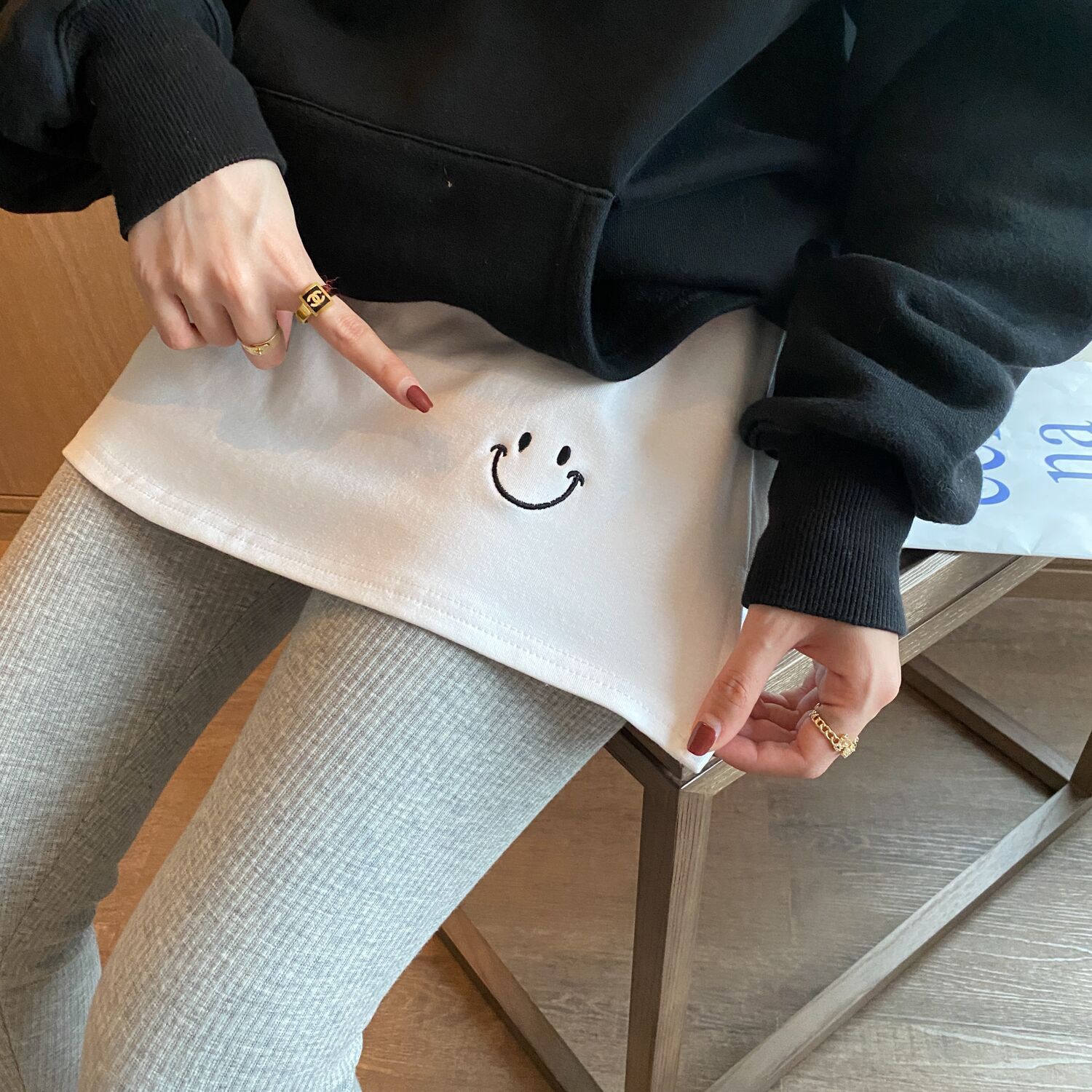 小屁帘下摆白色冬季大码打底神器卫衣内搭半身女裙子遮屁股叠穿女