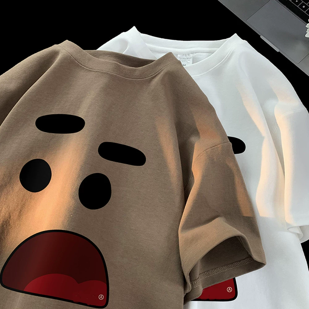 Футболка с короткими рукавами для мужчин, летняя мода, студенческая повседневная половинная рукава oversize пара свободная дикая одежда