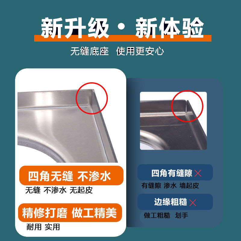 304ステンレス屋外庭大地漏れトイレ大口径排水防臭器網枠角型地漏れ|undefined