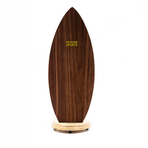 New North American Walnut Bark Fish-Shaped Balance Board Wooden Fitness Board Ski Yoga Training Balance Board Curved Board