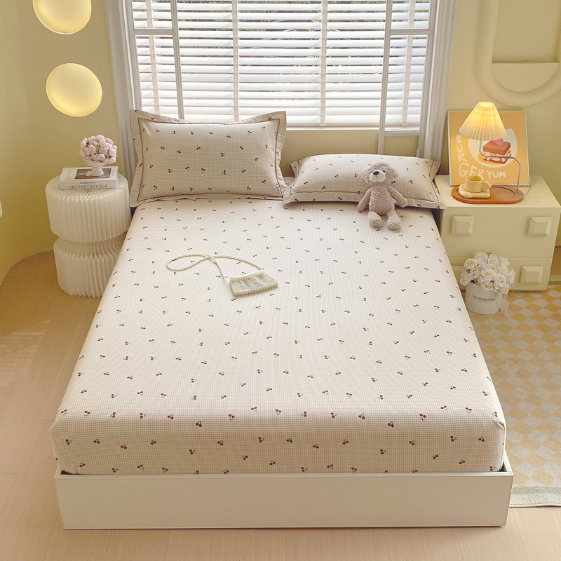 All-Cotton Bed Cover One-Piece All-Cotton Bed Cover Simmons Mattress Protector Dustproof Sliding All-inclusive Bed Cover Pillow Cover