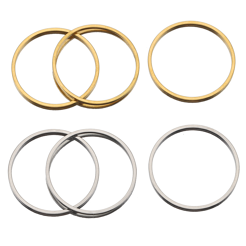 Solid Color Pattern 20 PCS/Package 304 Stainless Steel Solid Color Jewelry Buckle