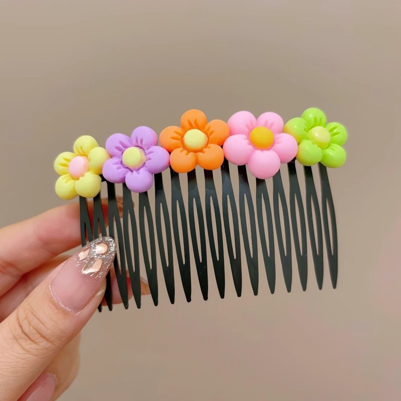 2025 nuevos niños lindo peine de pelo roto niña frente flequillo insertado peine horquilla niña parte posterior de la cabeza horquilla tocado