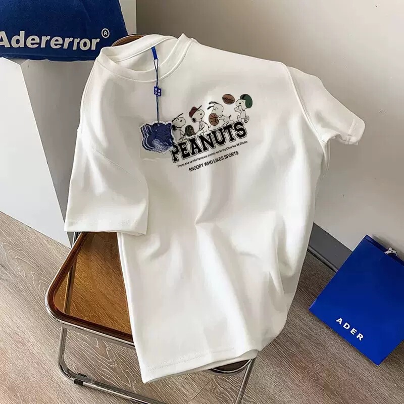2026 Short-Sleeve Women's Summer New Style Niche Letter Print T-Shirt Sweet Age-Reducing White Top Trendy Milk Silk