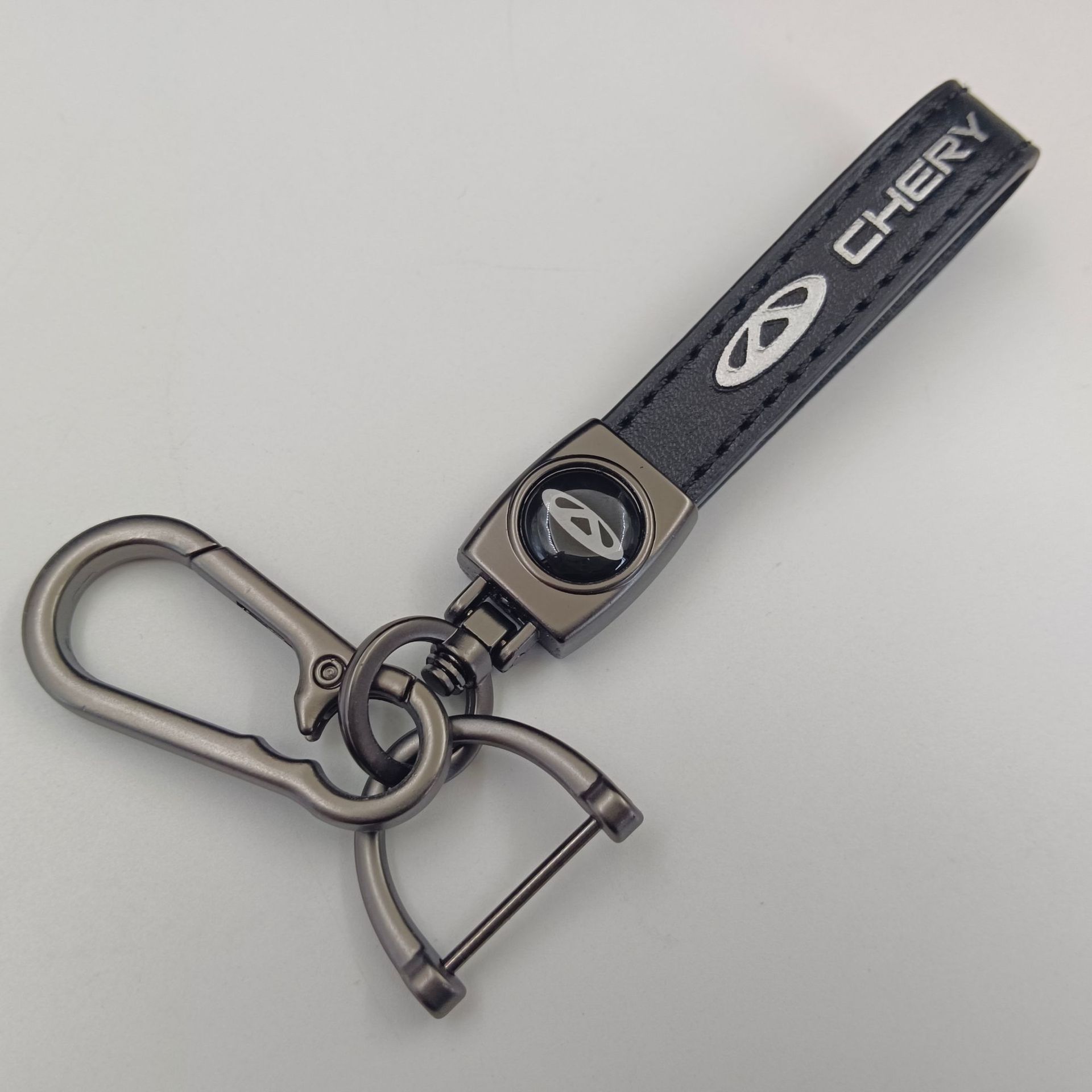 Keychain de piel de cordero transfronteriza logotipo de automóvil llavero de negocios hombre llavero colgante fábrica al por mayor