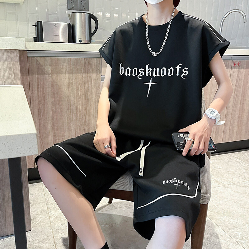 Dropshipping Preppy Style Sleeveless Vest Suit Boys Full Suit Tz5243 Casual Shorts Suit