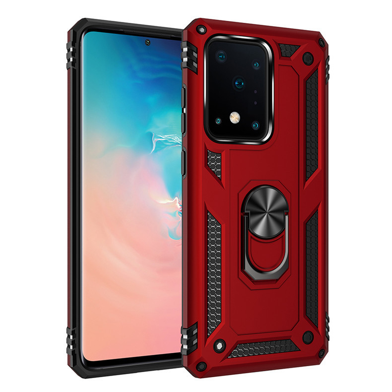 跨境适用三星军士防摔S22 Ultra手机壳 Note20车载指环支架防摔套