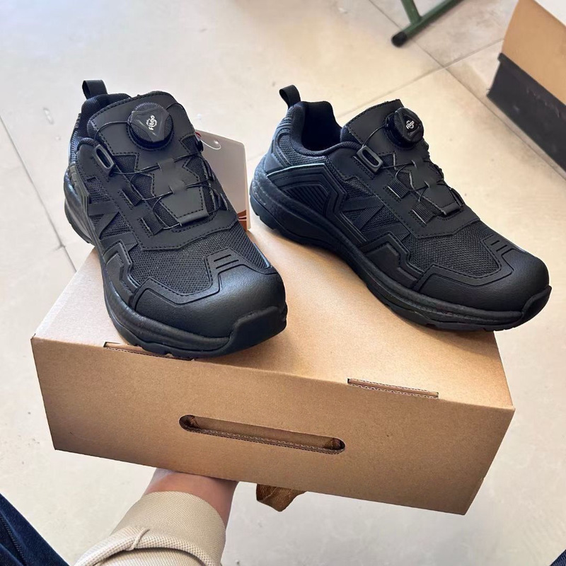 Unit Work and Training Shoes for Men, Black, All-Season, Wear-Resistant, Soft-Soled, Breathable, Lightweight, with Quick-Release Rotating Buckle for Easy Putting on and Taking Off Unit Work and Training Shoes for Men, Black, All-Season, Wear-Resistant, Soft-Soled, Breathable, Lightweight, with Quick-Release Rotating Buckle for Easy Putting on and Taking Off