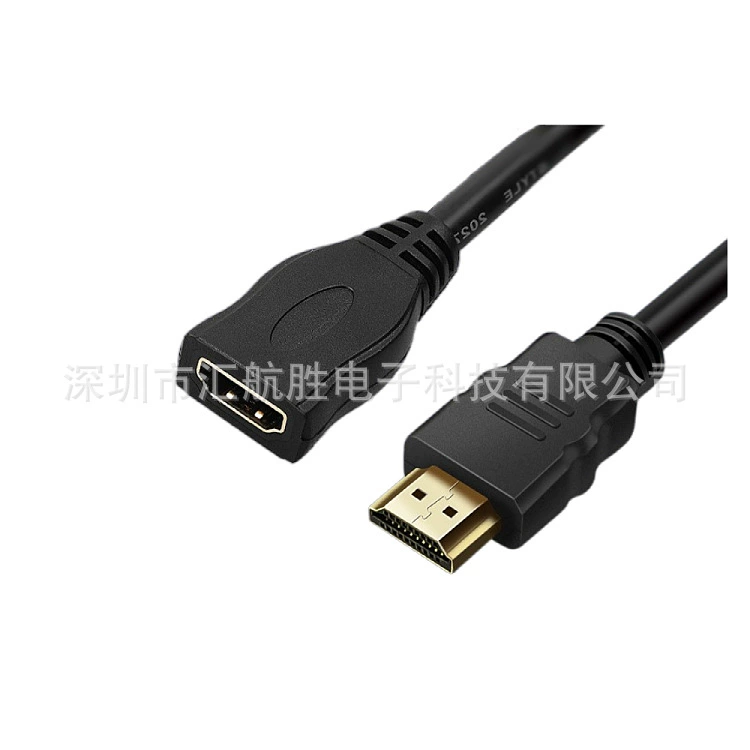 HDMI кабель-удлинитель male to female с ушками и встроенными фиксирующими гайками для компьютера, ТВ, проектора и монитора 4K