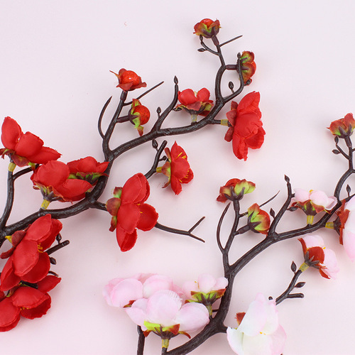 Baked cake decoration plum blossom branches 3D simulation plum blossom branches birthday celebration cake decoration ornaments