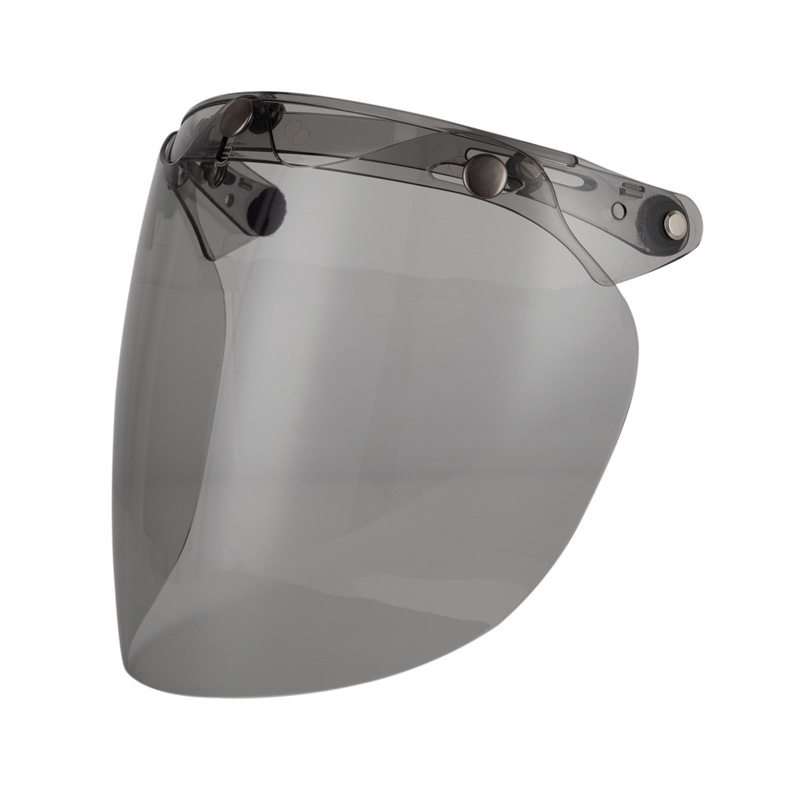 Casco de la motocicleta del coche eléctrico medio casco de tres botones lente a prueba de viento Harley casco retro cara burbuja lente