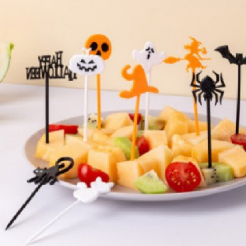 Japón hogar dibujos animados horquilla de fruta creativa para niños animales lindos horquilla de fruta de plástico set Bento stick