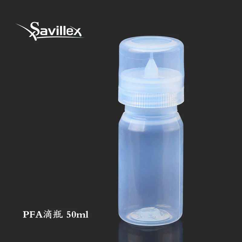 Импортированный фторорезин для бутылок с каплями PFA с крышкой 50 мл тефлон PTFE с крышкой пластиковая бутылка для выжимания кислоты и щелочи Savillex