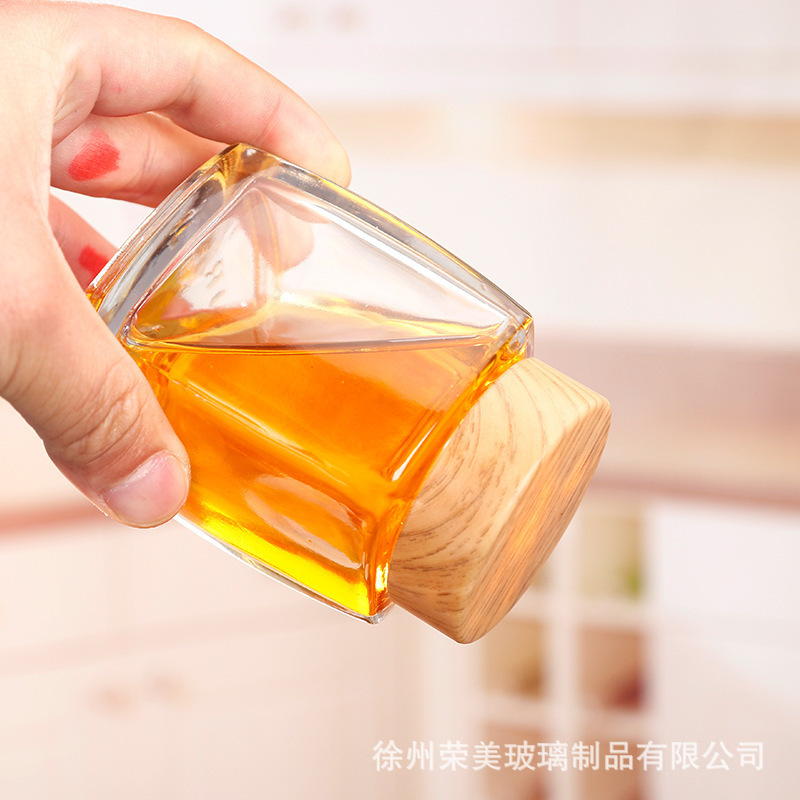 四方玻璃瓶玻璃密封罐蜂蜜瓶果酱瓶储存罐玻璃罐子透明玻璃瓶子|undefined