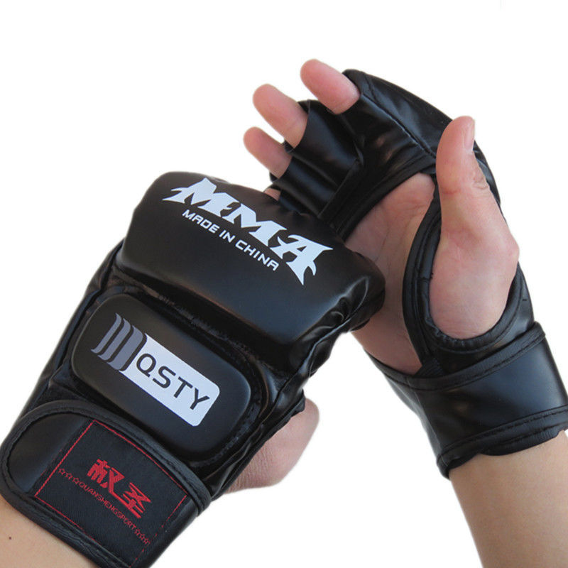 Mma Boxing Gloves Half-Finger Gloves for Adult Men Sanda Muay Thai Fighting Training Ufc Women's Fighting Sandbag Training
