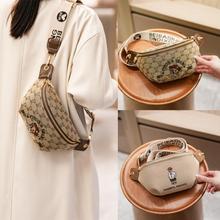 2025新款胸包女小众设计百搭洋气帆布背包宽肩带单肩斜跨包小包包