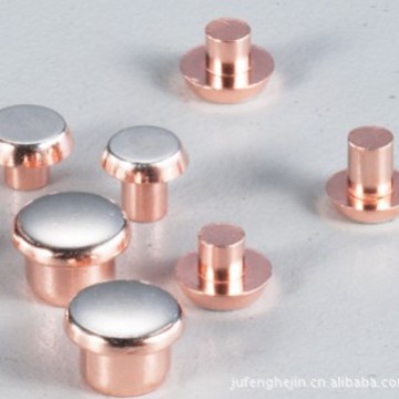 厂家供应合镀银触点 纯银复铜触点 异型银触点