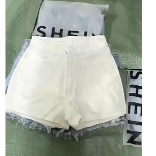SHEIN comercio exterior pantalones cortos jeans de verano casual versátil pantalones cortos de moda mujeres al por mayor transfronterizos Xiyin productos de cola a bajo precio