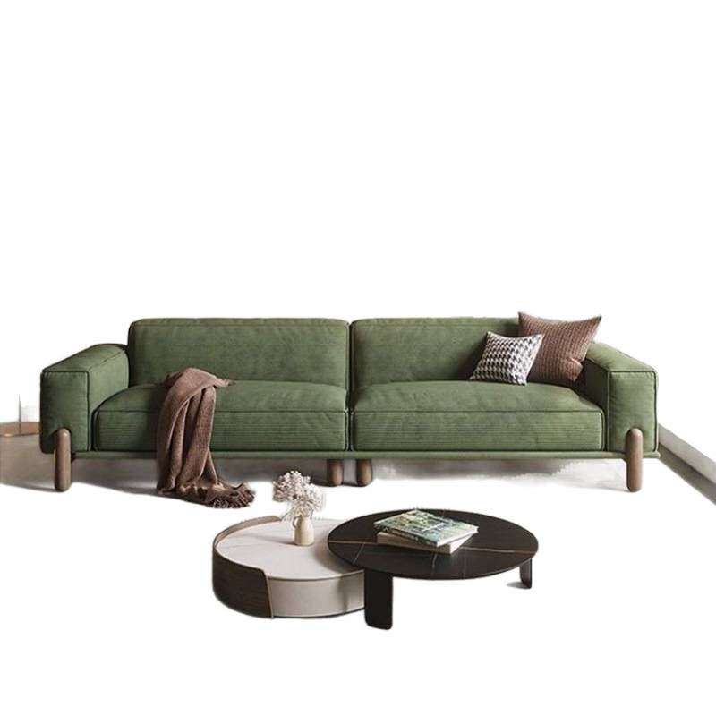 Vintage-Style Retro Sofa, Living Room Velvet Sofa, Three-Seater, Two-Seater, Single Seat, Solid Wood Block Sofa, Can Be Reclined 5