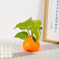 プラスチック模擬オレンジ花瓶、水緑かご、水耕植木鉢、家具、テーブル装飾、高価値の田園スタイル