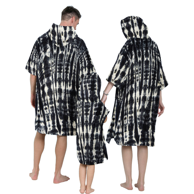 Nuevo microfibra secado rápido gran tamaño lazo cambiador bata de baño surf de playa natación cálida toalla de playa para adultos