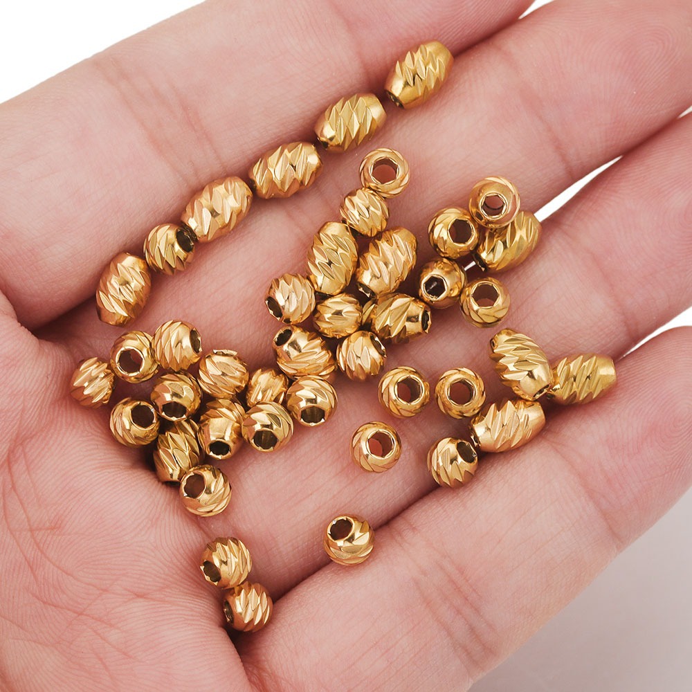 10 PCS/Package Diameter 5mm Hole 2~2.9mm 304 Stainless Steel Solid Color Polished Beads display picture 2