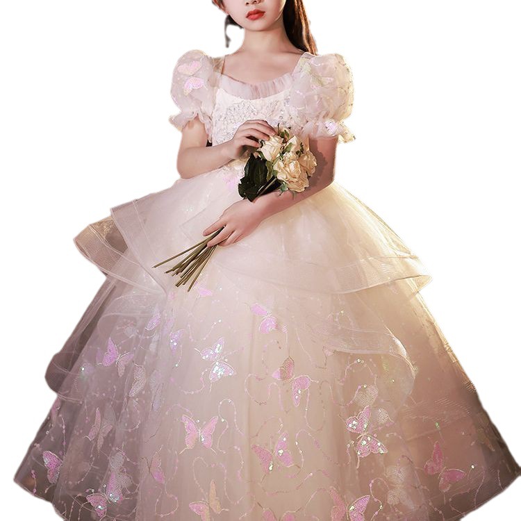 Abito da festa da principessa per bambine, elegante abito formale per recital di pianoforte, presentazioni ed eventi speciali. Abbigliamento per neonate (0-3 anni)._voghion.com