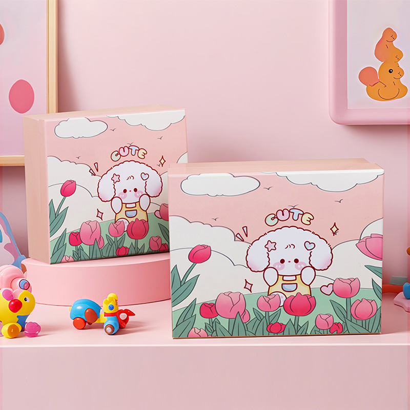 Caja de regalo para el día del niño, caja de regalo creativa de dibujos animados, caja de embalaje para cachorros, caja de regalo de juguete al por mayor