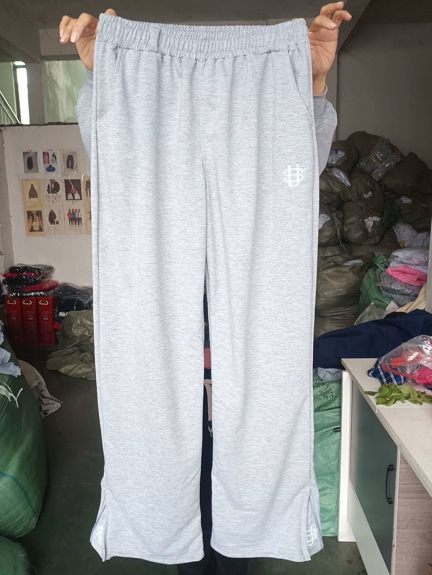 Повседневные брюки unisex, молния, хип‑хоп стиль, европейский крой с вышивкой