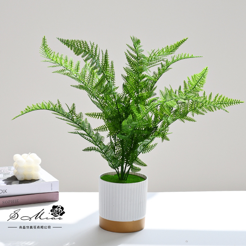 Bonsái Artificial de Hoja de Palma para Decoración del Hogar image 1