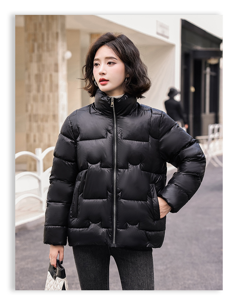 Standing Collar down Kotteng Fraen am Wanter, kuerz a kuerz, koreanesch Versioun, déck Broutjacket, 2024 nei fir Studenten_voghion.com