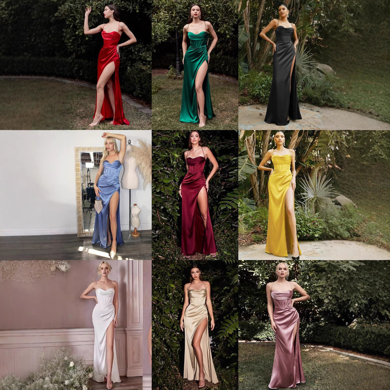 2025 Cross-Border European and American Spring and Summer Export Women's Wish Amazon Sexy Sleeveless Suspender Dress Dress 2025 Cross-Border European and American Spring and Summer Export Women's Wish Amazon Sexy Sleeveless Suspender Dress Dress