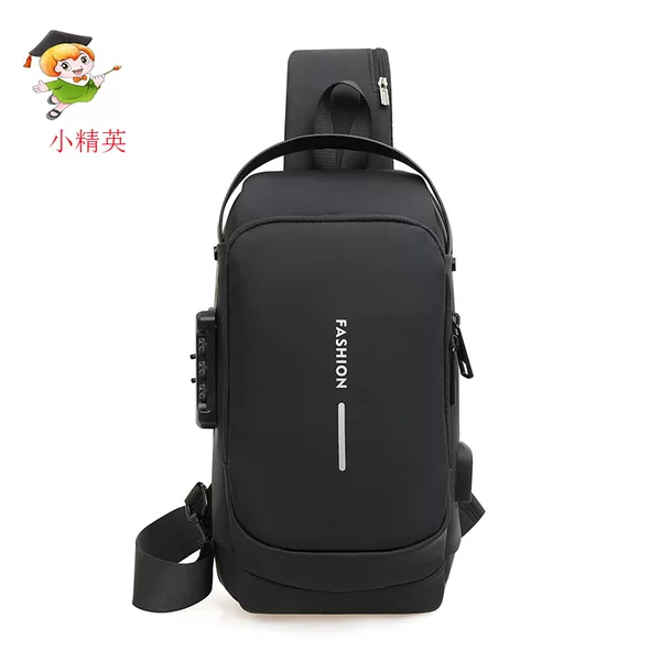 Shoulder Bag Men's Trendy Anti-Theft Password Lock Men's Chest Bag Nylon Foreign Trade New Large Capacity Crossbody Bag Portable