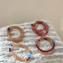 「醉嫣」天然石多层桃花手串混色复古新中式百搭手饰女