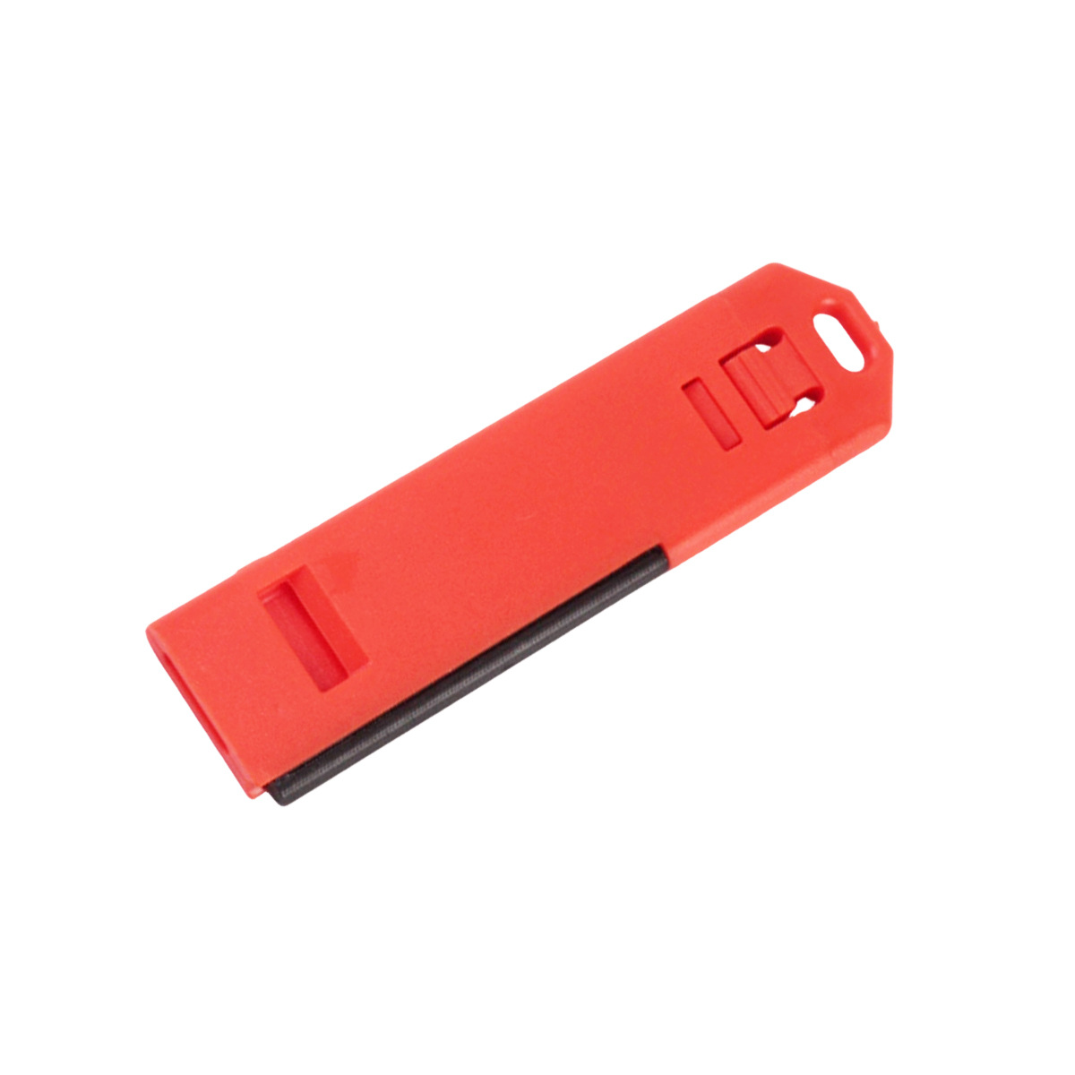 With flint [2 in 1] flat whistle. Orange