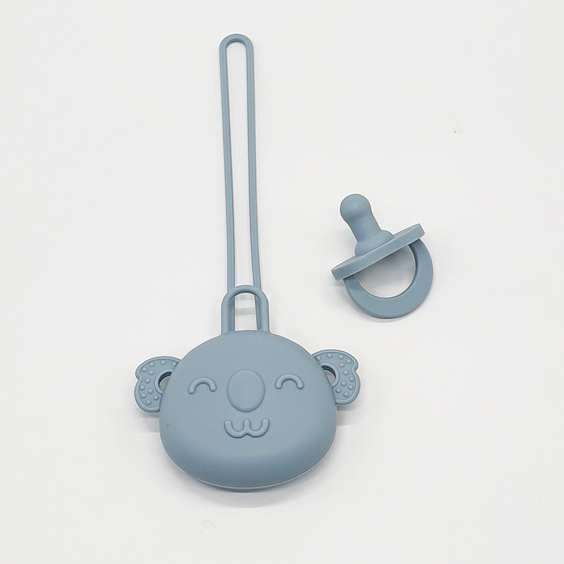 Chupete bolsa de almacenamiento bebé chupete de silicona de calidad alimentaria bebé dibujos animados mordedura música chupete bolsa