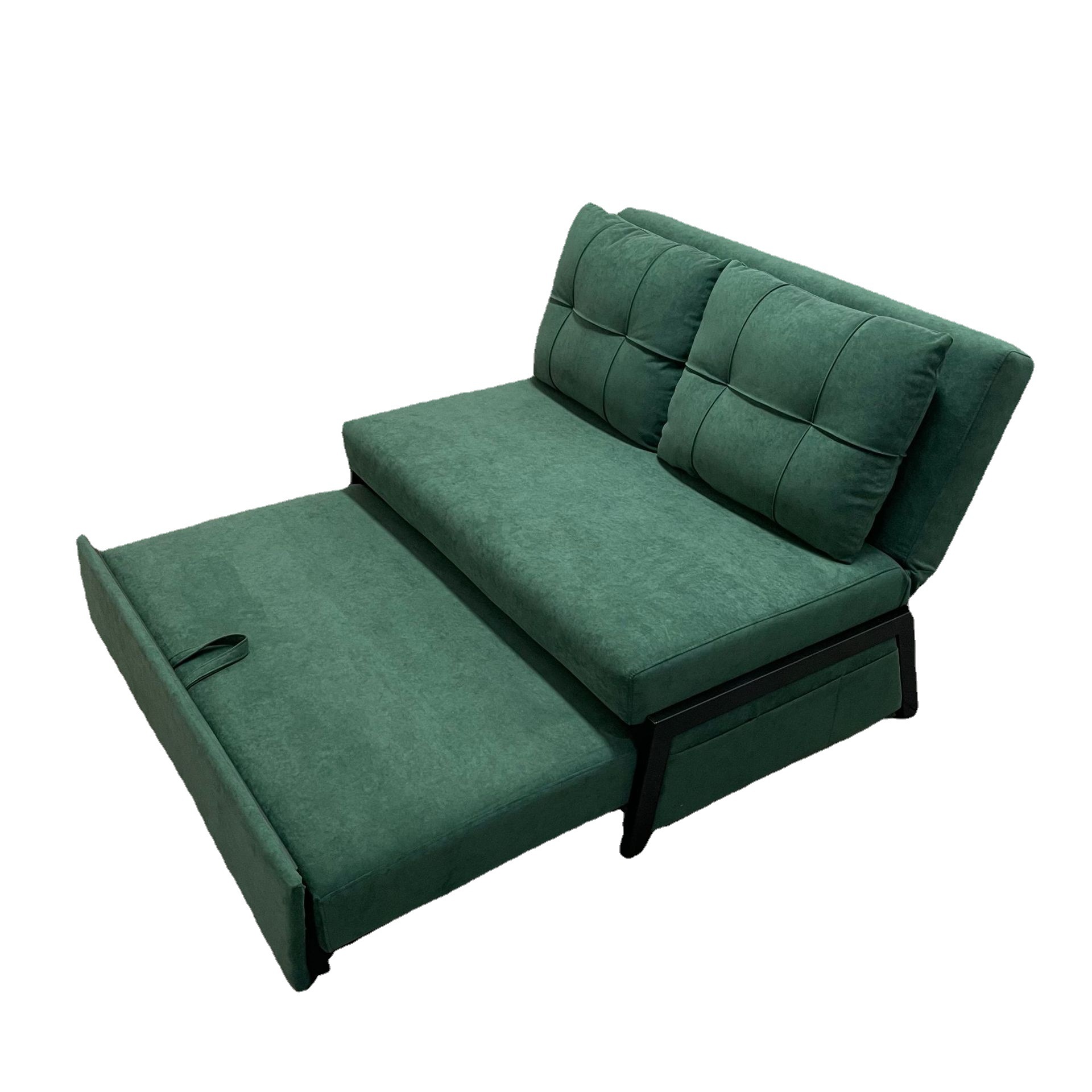 Sofá cama de tela de terciopeda de una sola y doble tecnología de casa pequeña, balcón, sala de estar, almuerzo, sofá moderno y simple.