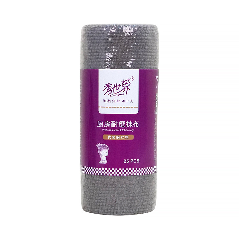 Trapo y cepillo de cocina para platos y ollas, de terciopelo coral, resistente al desgaste, limpieza doméstica