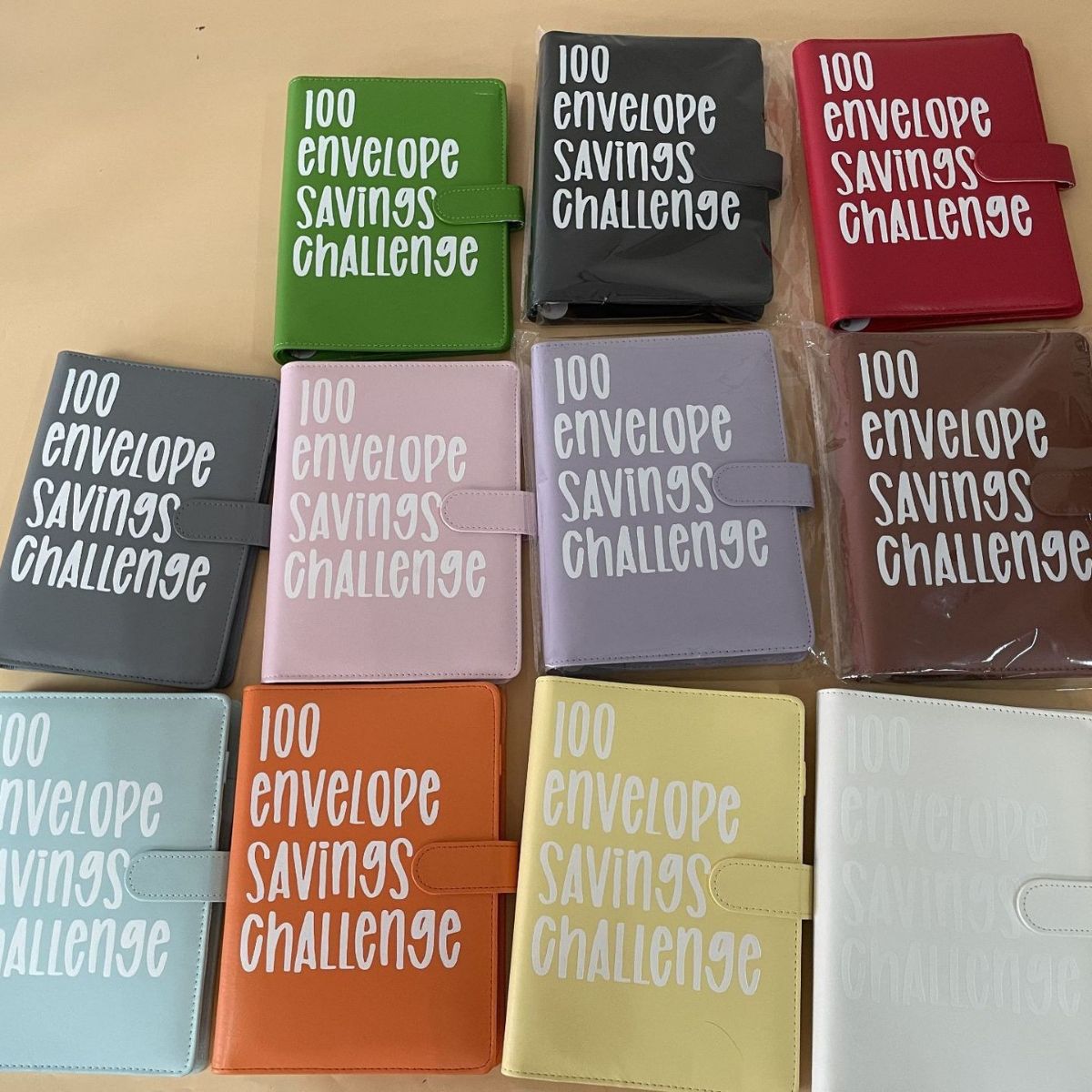 100 Sobre Desafío Cuaderno de hojas sueltas pareja Desafío evento efectivo Cuaderno DE PRESUPUESTO DE sobre