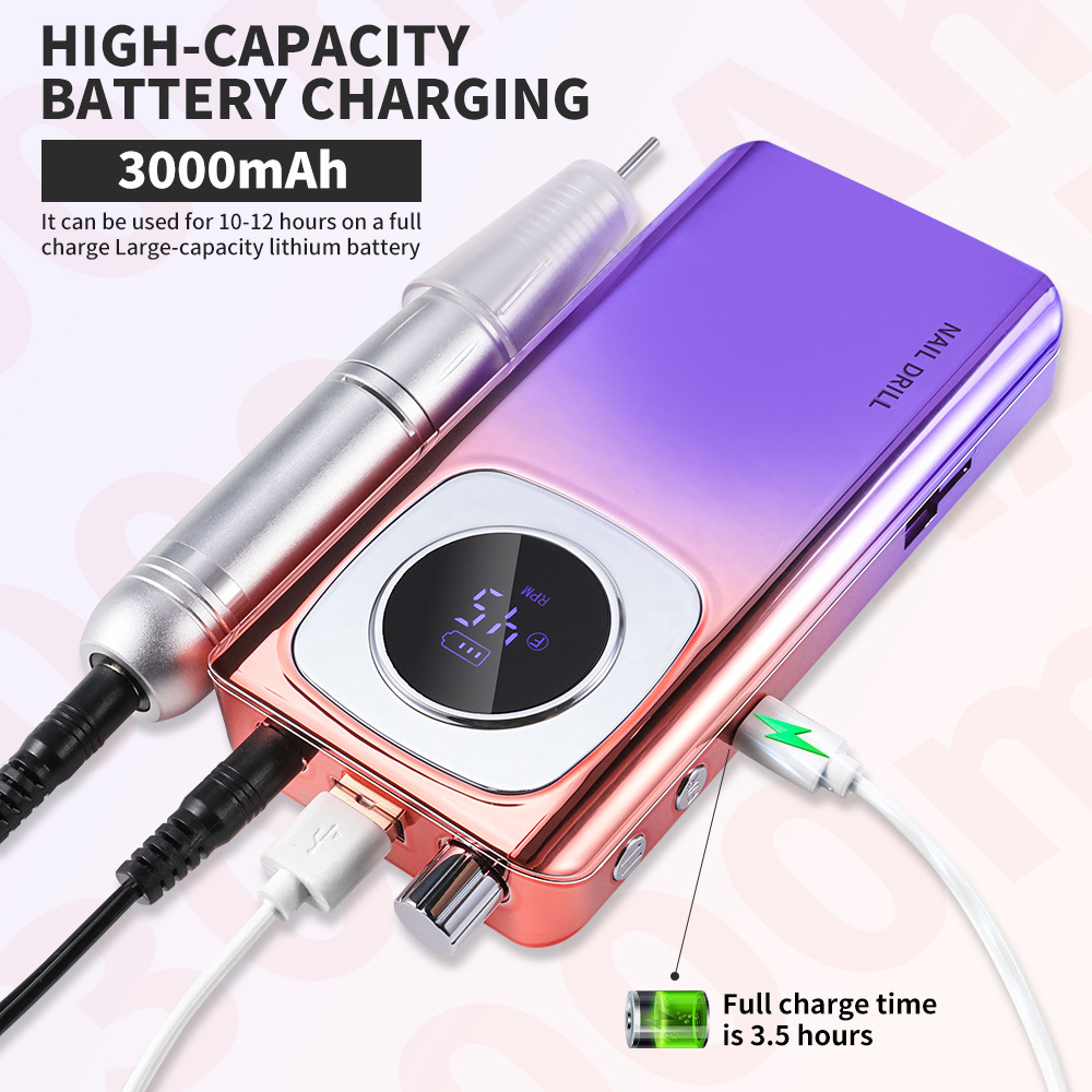 Transfronterizo nuevo profesional de manicuras V4 amolador de uñas 45000 rpm amolador de uñas eléctrico portátil de almacenamiento