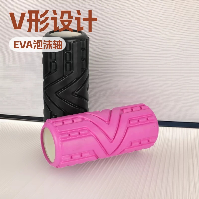 New V-shaped yoga body EVA foam roller back massage fascia muscle relaxation artifact massage roller fascia