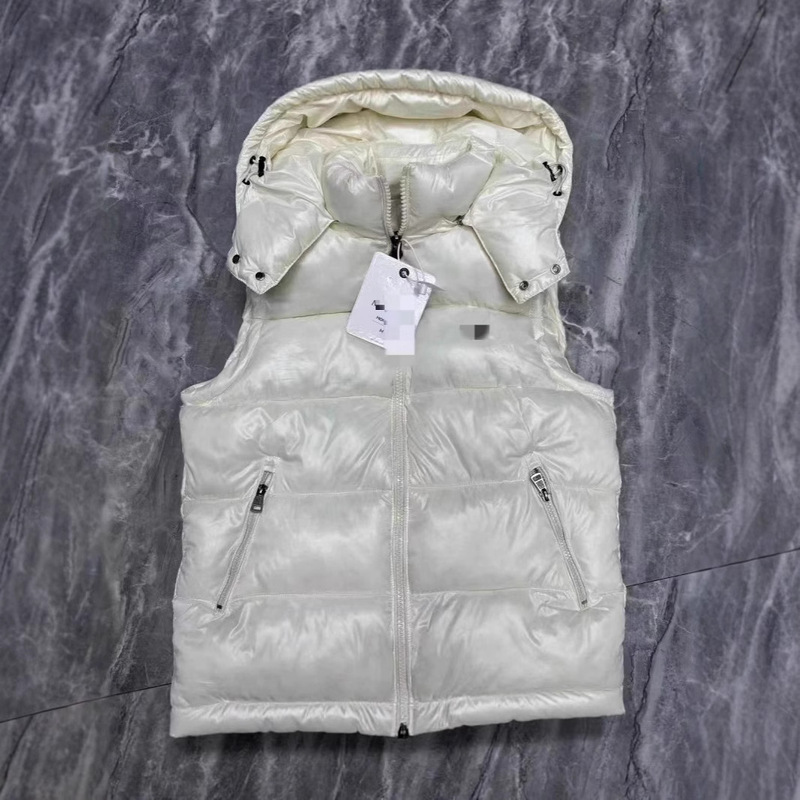 2025 New Autumn and Winter Thickeneded Classic Maya Cotton Jacket for Men and Women Detachable Couple Warm Sleeveless Stand-Up Collar Vest