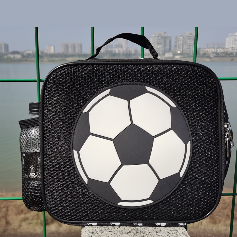 Lunch Bag for Men and Women, Primary and Secondary School Students, Korean Style Lunch Bag, Large Insulated Kidsren's Lunch Box Bag, Football Handbag